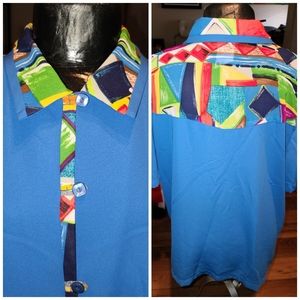 Vintage Blue Tacky Polo Shirt XL